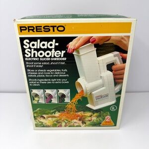 Presto Salad Shooter Electric Food Slicer Shredder 02910 Vintage NOS NEW Sealed